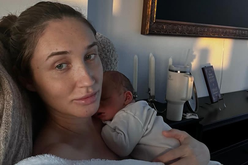 Megan McKenna cuddled her son