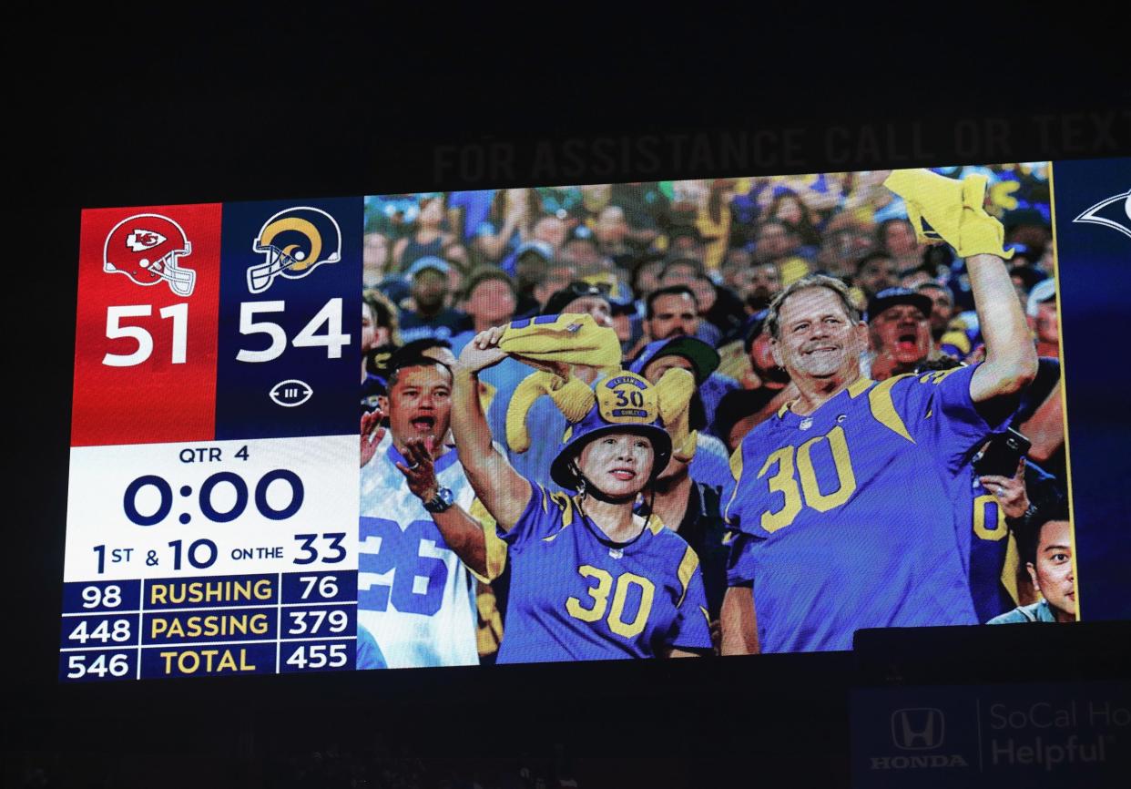 The Rams and Chiefs combined for over 100 points on Monday night: Getty Images