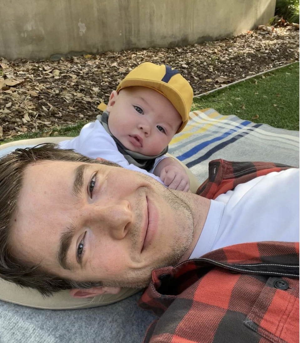 John celebrated his first Father’s Day with Malcolm by spending time together outside.