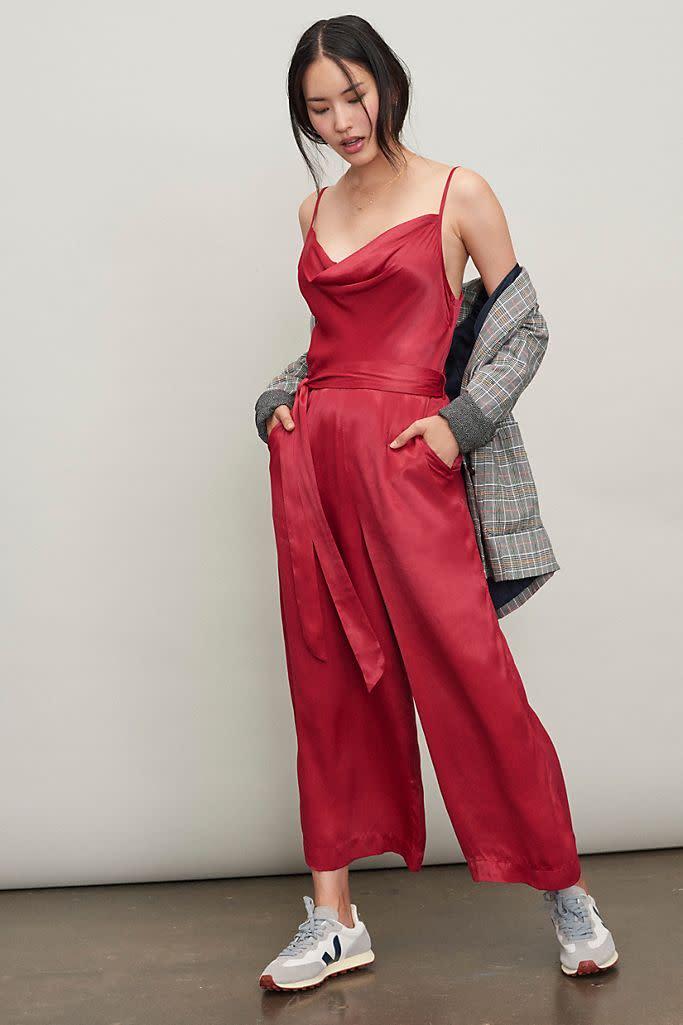 Alizia Cowl Neck Jumpsuit. Image via Anthropologie.