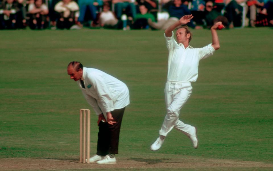 Underwood in action for Kent against Hampshire in the Benson & Hedges Cup in Southampton in 1973