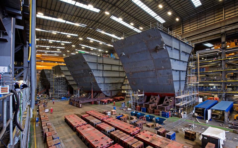 Sections of the ship come together