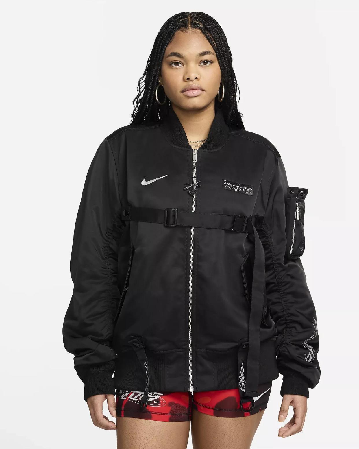 <p><a href="https://go.redirectingat.com?id=74968X1596630&url=https%3A%2F%2Fwww.nike.com%2Ft%2Fmegan-thee-stallion-bomber-jacket-mmrn2n%2FFZ0461-010&sref=https%3A%2F%2Fwww.womenshealthmag.com%2Ffitness%2Fg46868284%2Fmegan-thee-stallion-nike-activewear-line%2F" rel="nofollow noopener" target="_blank" data-ylk="slk:Shop Now;elm:context_link;itc:0;sec:content-canvas" class="link rapid-noclick-resp">Shop Now</a></p><p>Nike x Megan Thee Stallion Bomber Jacket</p><p>$200.00</p>