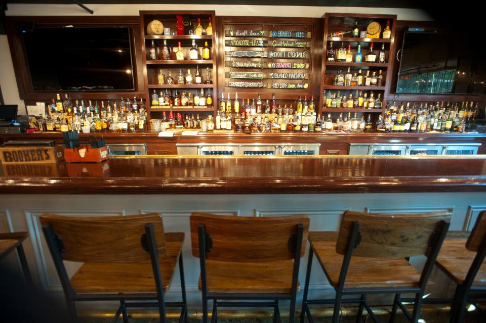 The bar inside Down One Bourbon Bar.September 20, 2018