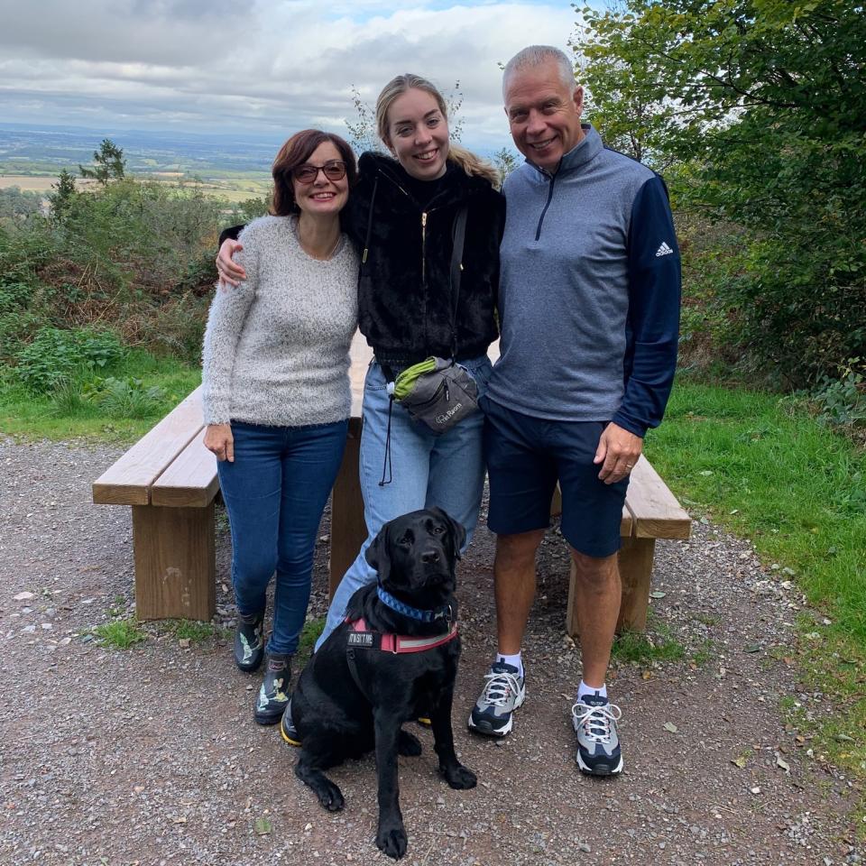 Rooms says his cancer is currently being suppressed and managed by doctors, pictured with his family. (Graham Rooms/SWNS)