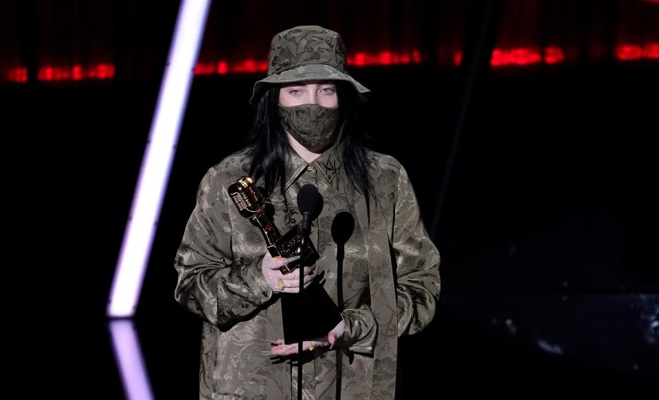 Billie Eilish won several awards, including top Billboard 200 album for "When We All Fall Asleep, Where Do We Go?"