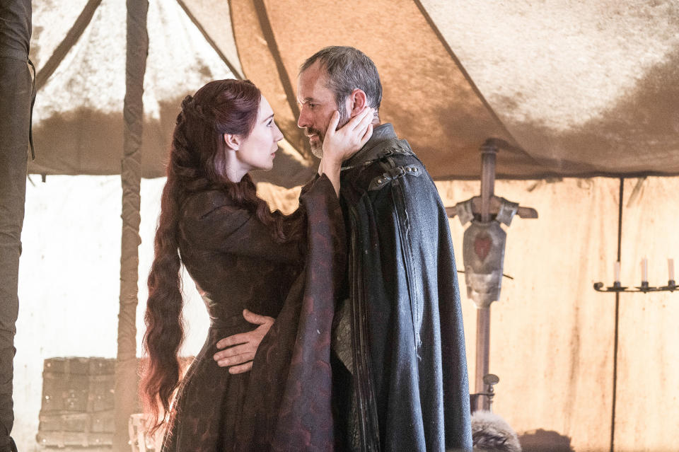 Carice van Houten, Stephen Dillane in ‘Game of Thrones’ - Credit: Helen Sloan/courtesy of HBO.