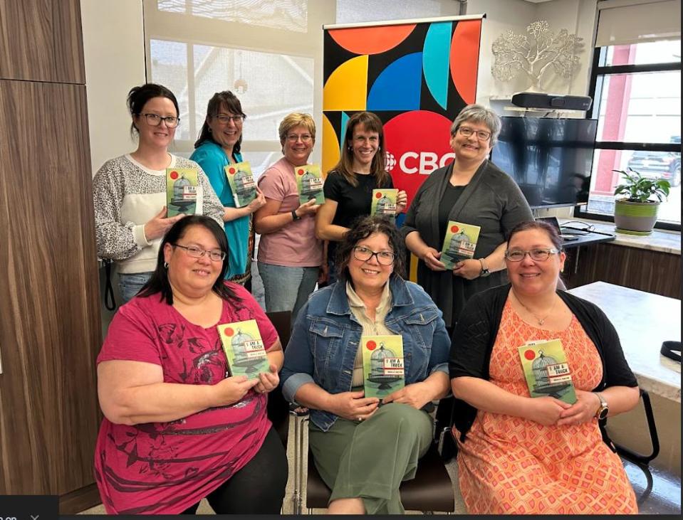 Members of the book club at the Dalhousie Centennial Library group at Ugpi'ganjig First Nation read I am a Truck by Michelle Winters.