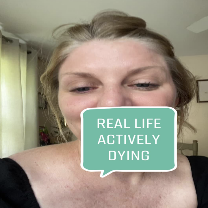 Julie explaining the actively dying phase on TikTok