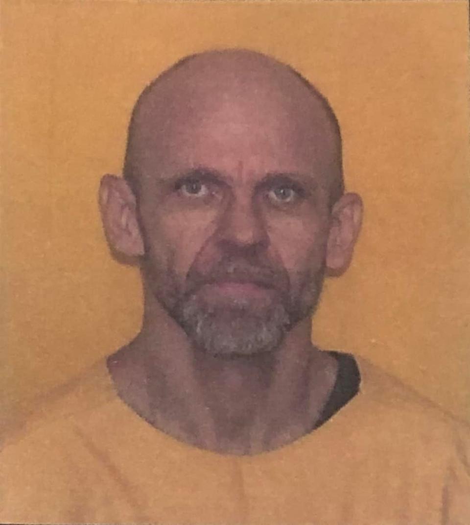 An image released by Henderson, Kentucky, police of 50-year-old Bradley Gillespie, an escaped Ohio inmate.