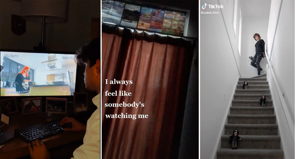 Stills from spooky TikTok videos. Source: TikTok