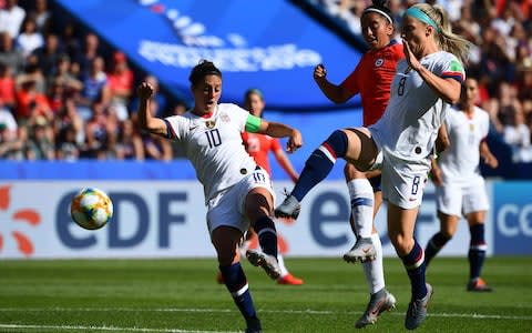 Carli Lloyd goal - Credit: AFP