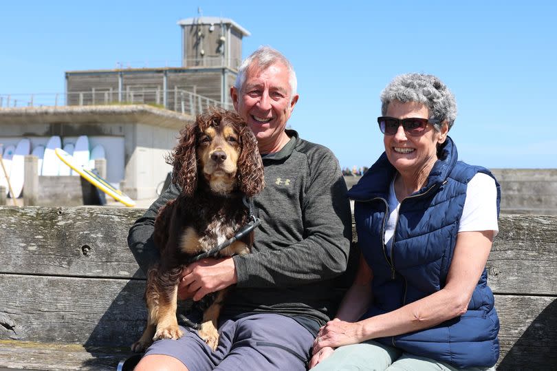 Jim and Jane Glendow at Blyth Beach in Northumberland.