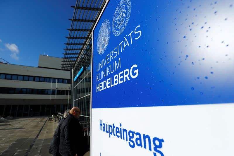 Center for internal medicine, department of the Heidelberg University Hospital is pictured in Heidelberg