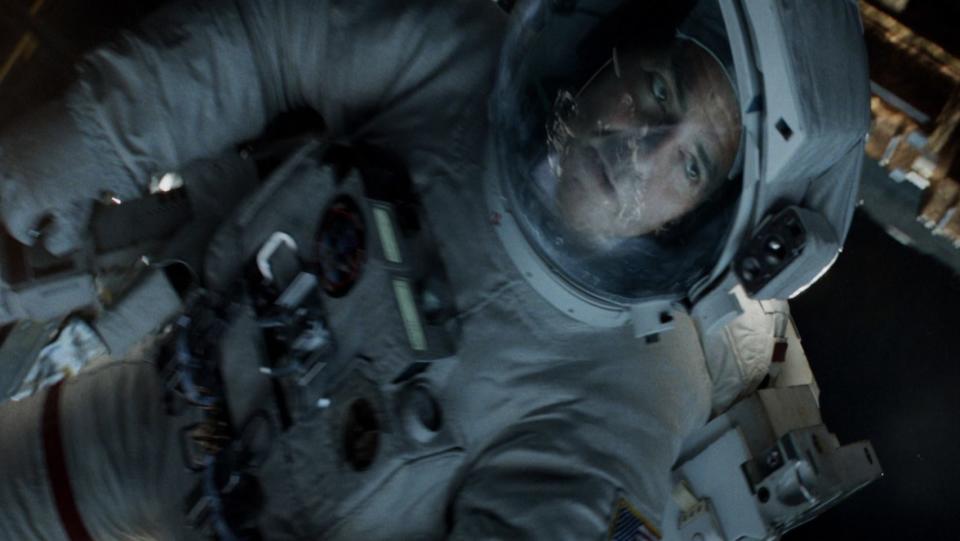 The CGI reflection in Matt Kowalski's space helmet