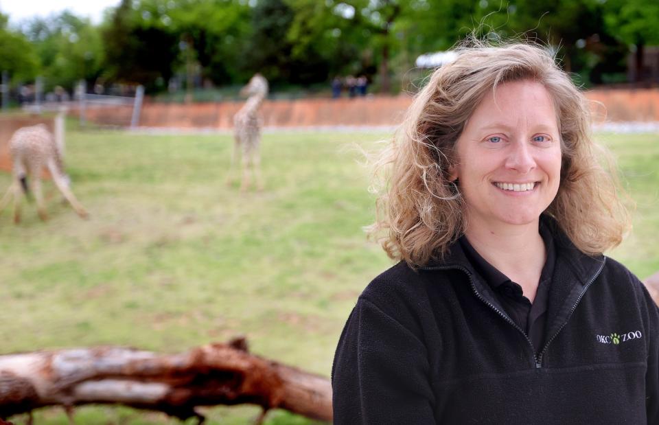 Jennifer D'Agostino, chief animal program officer, poses for a photograph April 18 at the Oklahoma City Zoo and Botanical Garden.