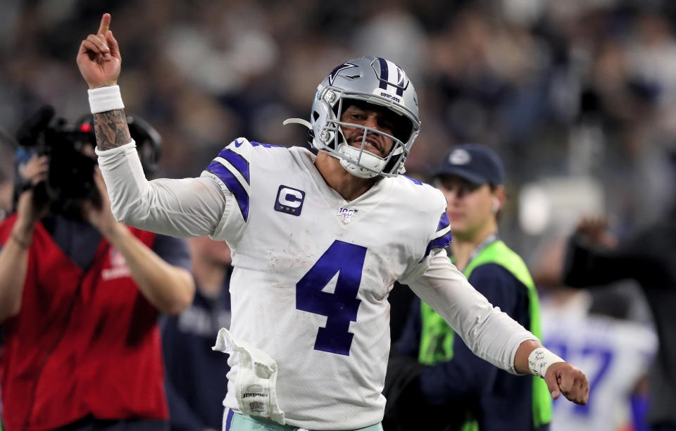 Dak Prescott signed his franchise tag with the Cowboys on Monday. (Photo by Tom Pennington/Getty Images)