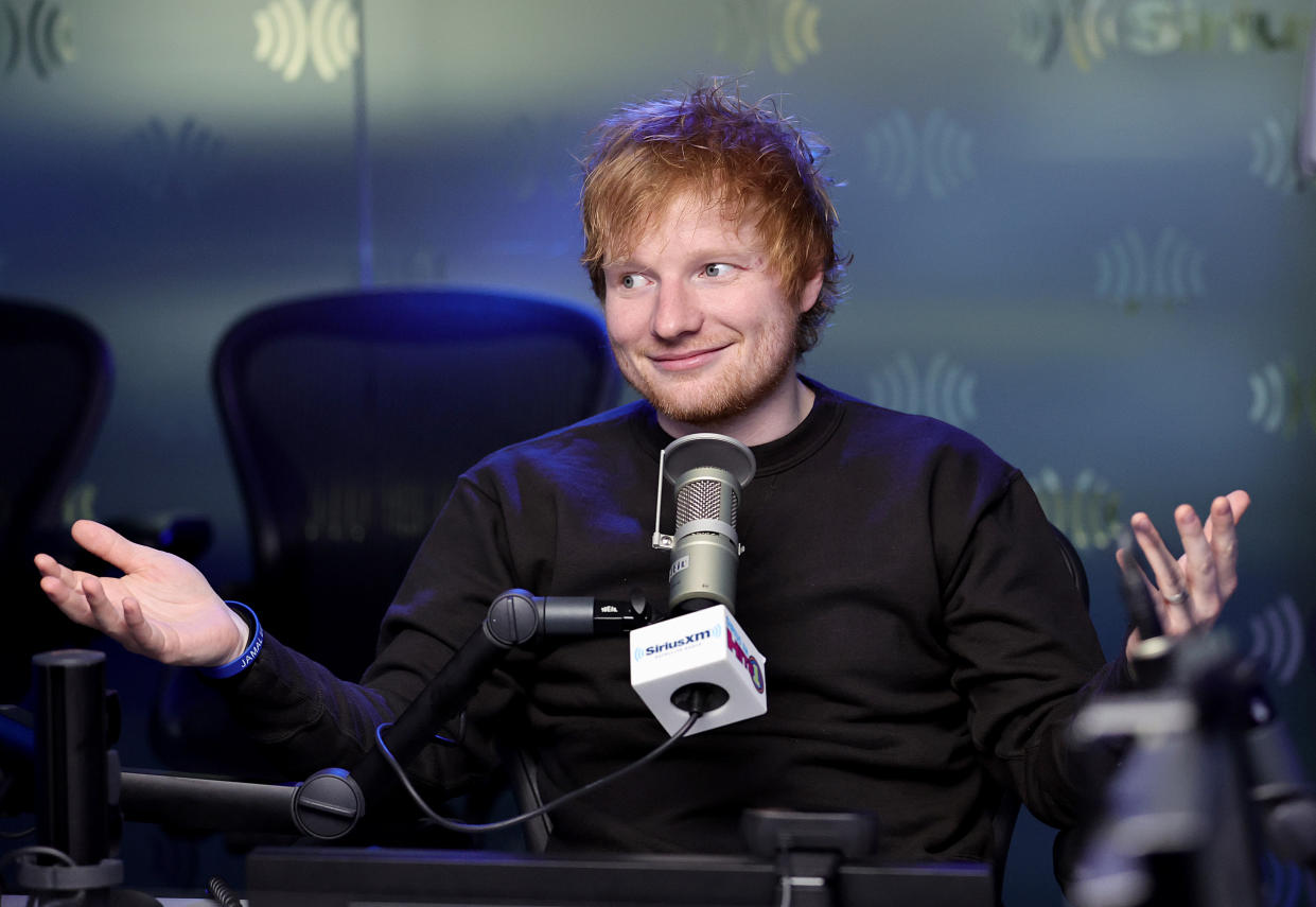 NEW YORK, NEW YORK - OCTOBER 17: Ed Sheeran visits SiriusXM at SiriusXM Studios on October 17, 2022 in New York City. (Photo by Jamie McCarthy/Getty Images)