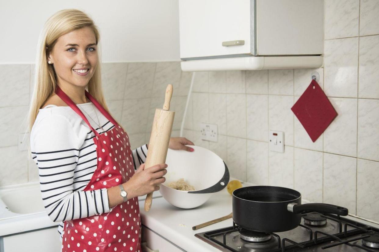 Katie Strick makes pasta at her south London home: Daniel Hambury/Stella Pictures