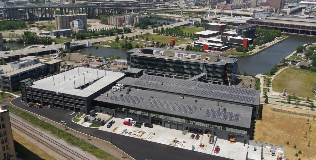 Rite-Hite Holding Corp. employees are beginning to relocate to the new headquarters at Milwaukee's Reed Street Yards business park.