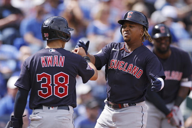 Jose Ramirez Cleveland Guardians baseball player Jose boxing pose