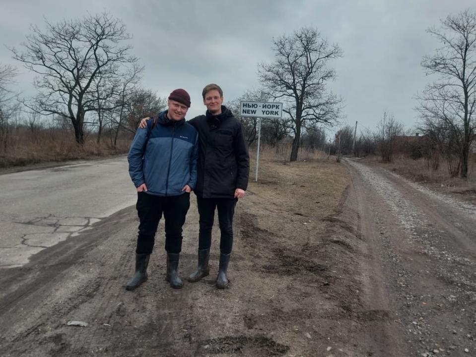 <div class="inline-image__caption"><p>Emil Filtenborg (left) and Stefan Weichert have been reporting from Eastern Ukraine for weeks as the conflict escalated.</p></div> <div class="inline-image__credit">Emil Filtenborg and Stefan Weichert</div>