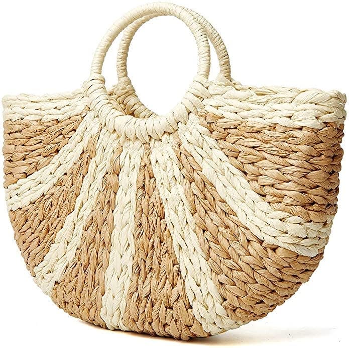 3) Epsion Straw Beach Tote Bag