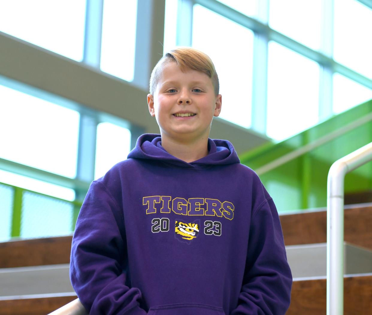 Roman Hess, a sixth-grader at Lake Elementary School, is a Canton Repository Kid of Character for September. He was photographed Tuesday, Sept 12, 2023, at the school.