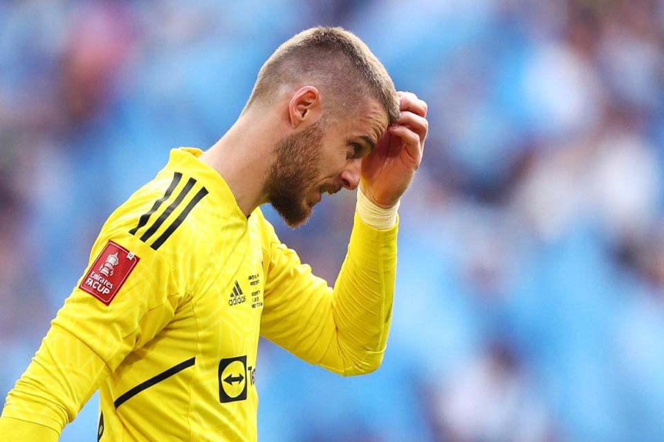 Under pressure: David de Gea is out of contract at Manchester United at the end of June (Getty Images)