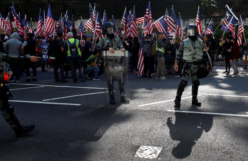 "March of Gratitude to the US" event in Hong Kong