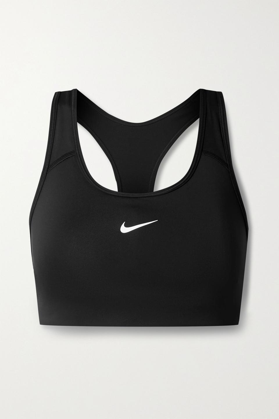 1) Swoosh Dri-FIT sports bra