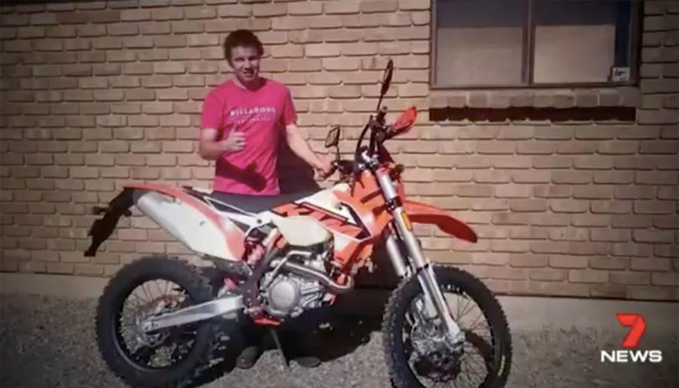 In April 2016 a dirt bike accident left Steve Edge him paralysed. Source: 7 News