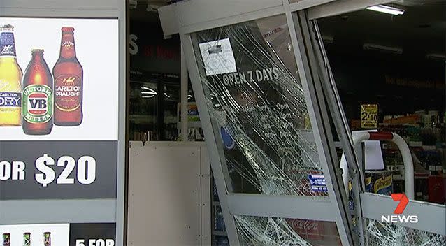 Police have described the early morning break in as amateurish, disorganised and panicky. Picture: 7 News