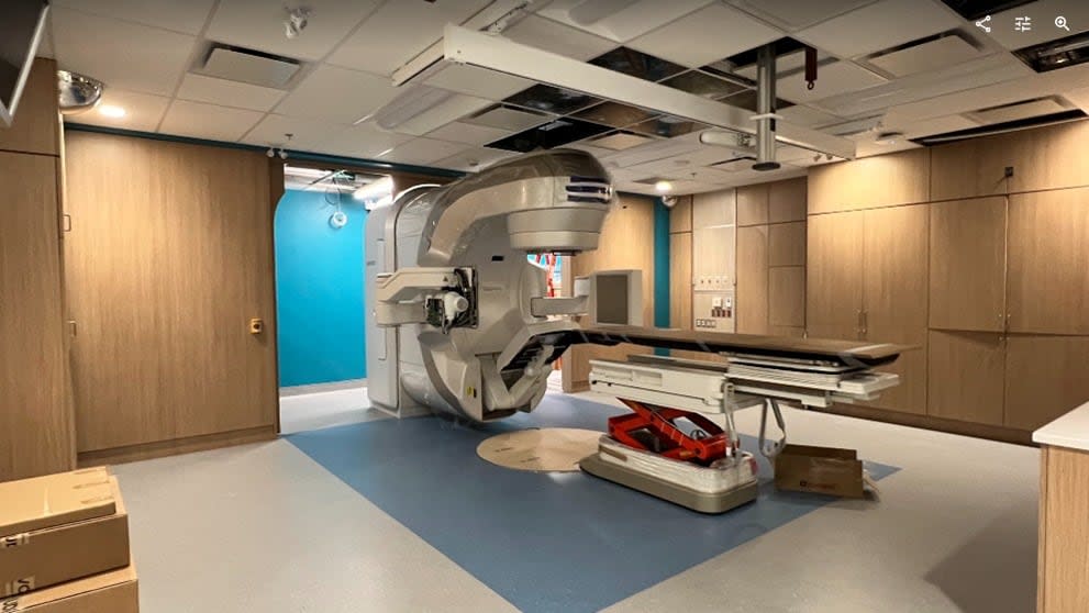NL Health Services shared on its social media in October 2023 that the new radiation therapy machine, or linear accelerator, for Corner Brook was in place. (Newfoundland and Labrador Health Services/Facebook - image credit)