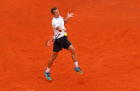 Tennis - Davis Cup - Quarter Final - Spain vs Germany - Plaza de Toros de Valencia, Valencia, Spain - April 8, 2018 Germany's Philipp Kohlschreiber in action during his match against Spain's David Ferrer REUTERS/Heino Kalis