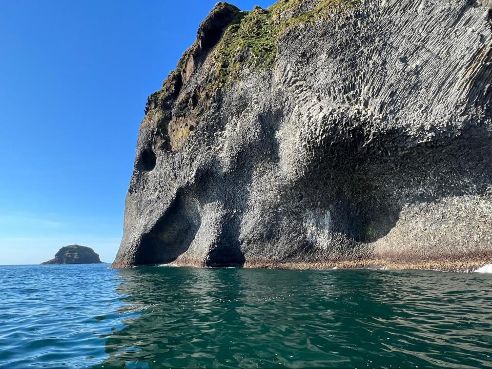 Elephant Rock, which was viewed on one of the zodiac tours.