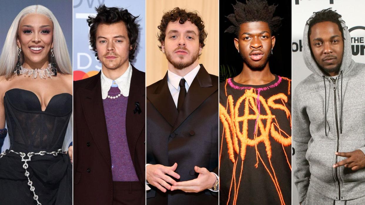 Doja Cat , Harry Styles, Jack Harlow, Kendrick Lamar and Lil Nas X Doja Cat , Harry Styles, Jack Harlow, Kendrick Lamar and Lil Nas X