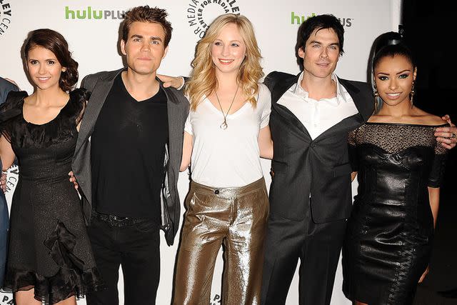 <p>Jason LaVeris/FilmMagic</p> The cast of 'The Vampire Diaries' in March 2012