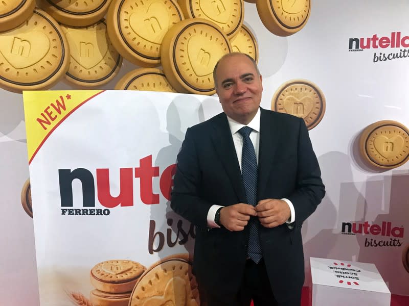 Ferrero Italy CEO Alessandro d'Este attends Nutella biscuit presentation in Milan