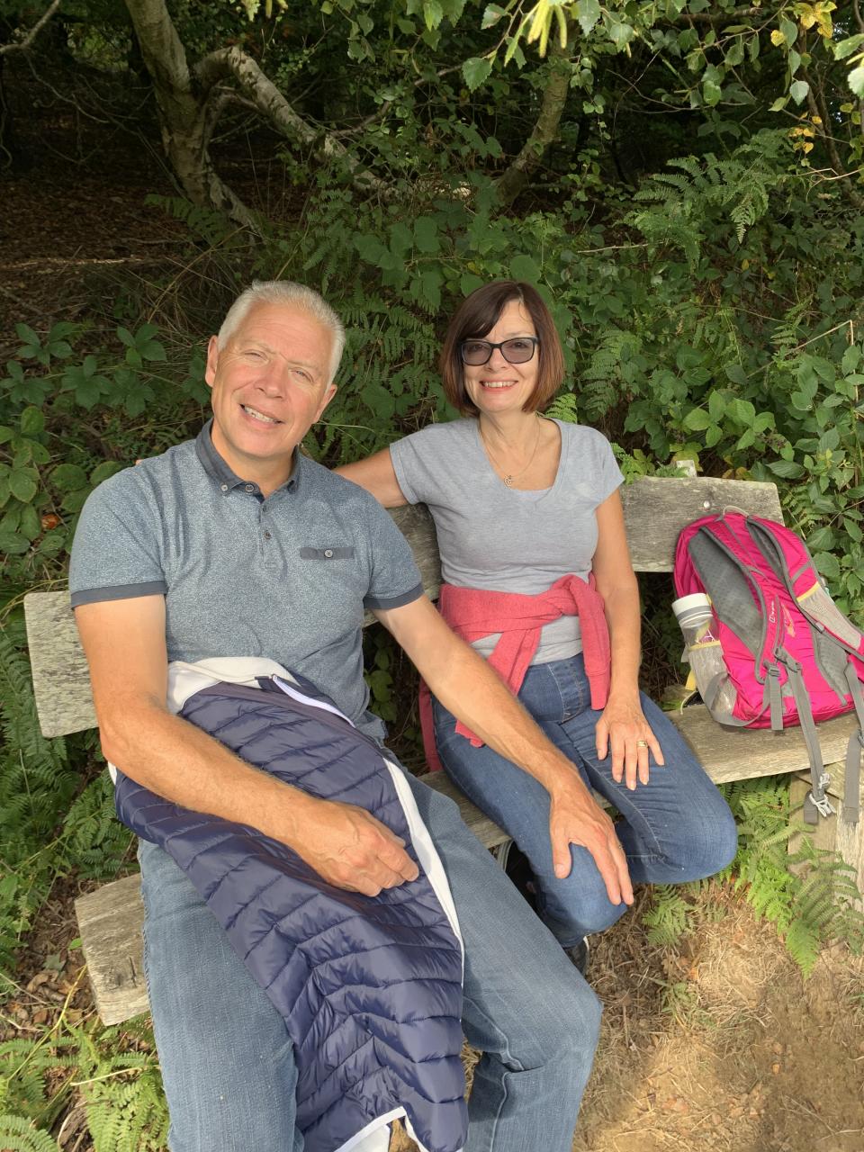 Rooms hopes to help raise awareness about the signs and symptoms of prostate cancer, pictured with his wife. (Graham Rooms/SWNS)