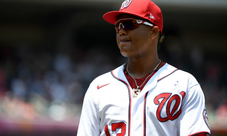 Starlin Castro during a New York Mets v Washington Nationals game.