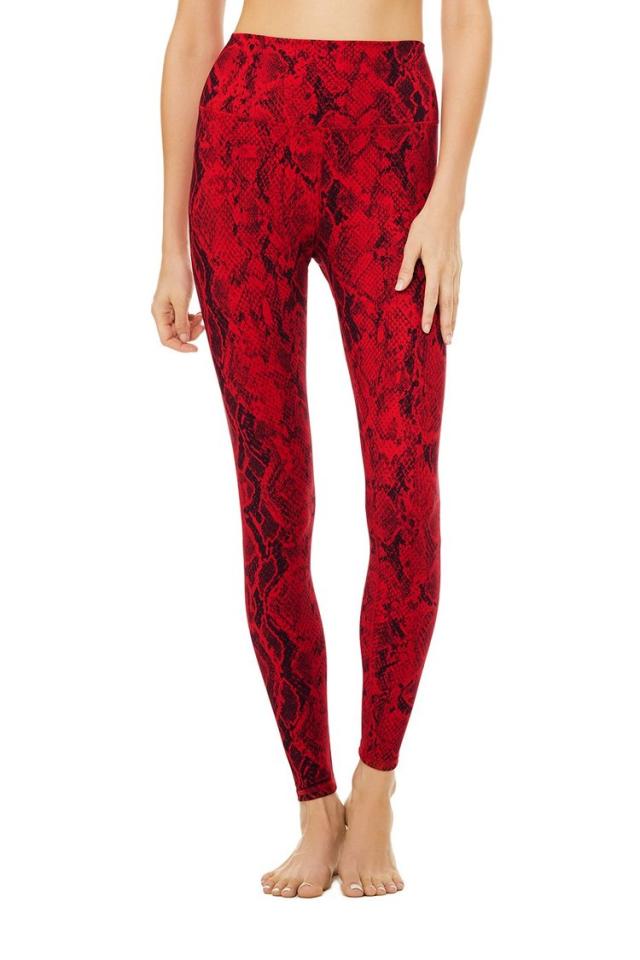 Alo Yoga High Waist Vapor Snakeskin Leggings