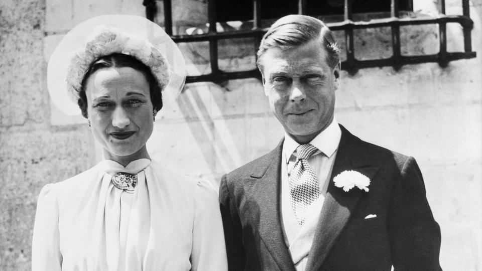 The first portrait of the Duke and Duchess of Windsor after their marriage at the Chateau De Cande, in Monts, France, in June 1937. The wedding took place about six months after Edward gave up the throne of England to marry Mrs. Wallis Simpson.