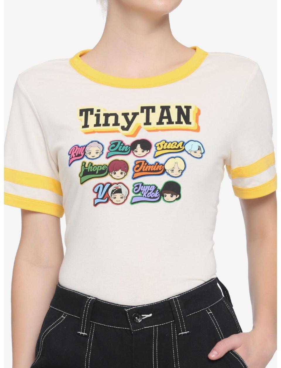 TinyTAN Member Athletic T-Shirt Inspired by BTS