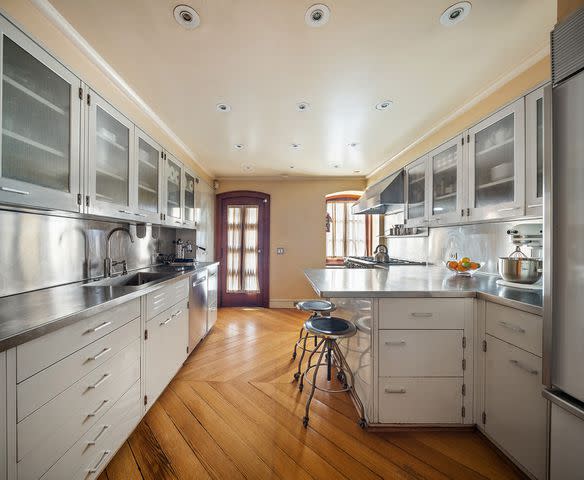 <p>Compass</p> Stephen Sondheim’s former fully-renovated kitchen.