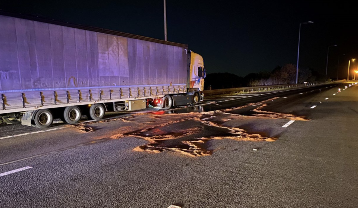 The M25 was hit with long jams after the incident. (National Highways)