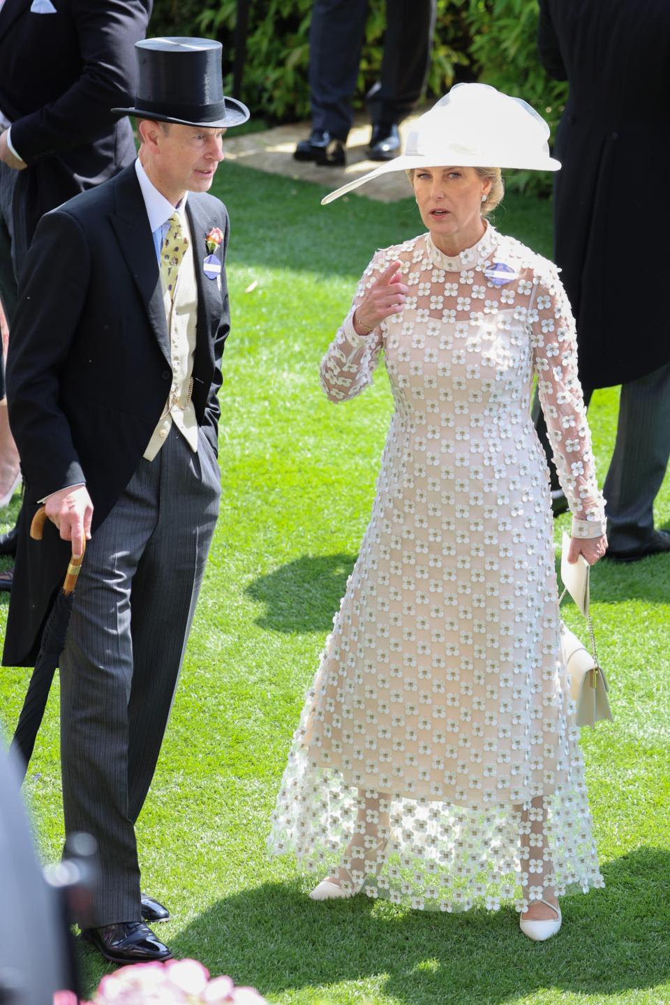 ASCOT, ENGLAND - JUNE 19: Prince Edward, Duke of Edinburgh, and Sophie, Duchess of Edinburgh attend day two of Royal Ascot 2024 at Ascot Racecourse on June 19, 2024 in Ascot, England. (Photo by Chris Jackson/Getty Images)