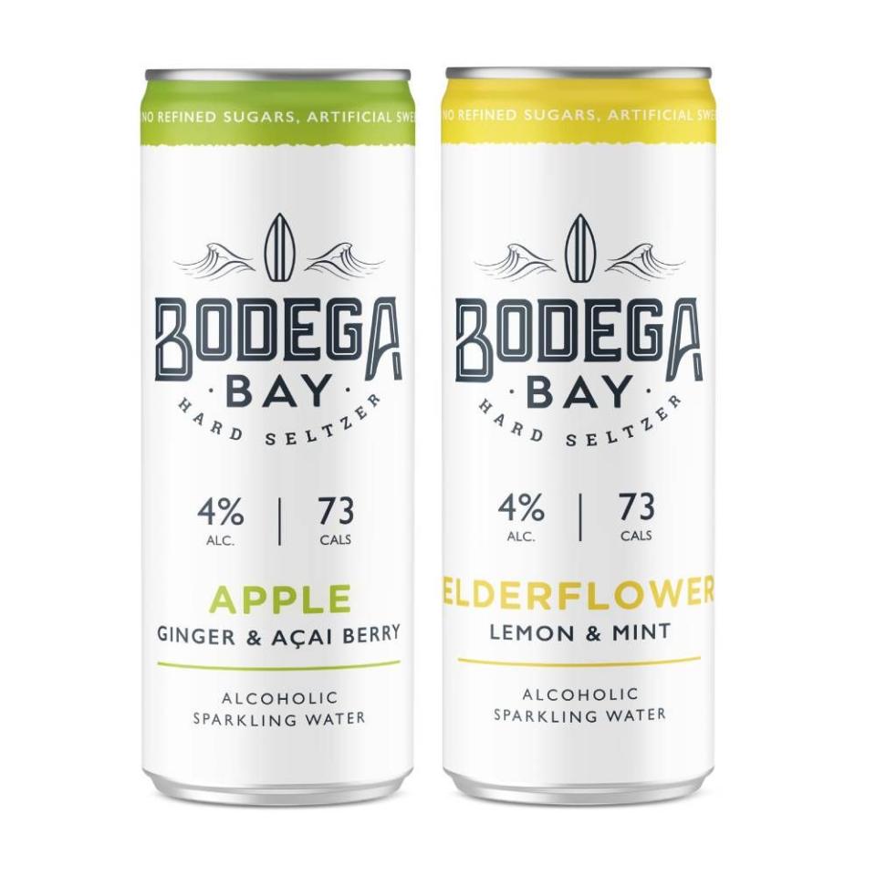 <p>Available in two flavours - Elderflower with Lemon & Mint and Apple with Ginger & Açai Berry - Bodega Bay's hard seltzers promise to be as refreshing as they are delicious. They’re also low calories, low in sugar, vegan and gluten-free.<br></p>