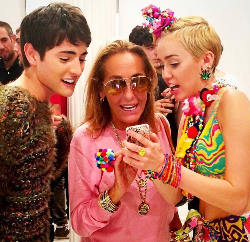 Harry Brant, Miley Cyrus and Carlyne Cerf de Dudzeele