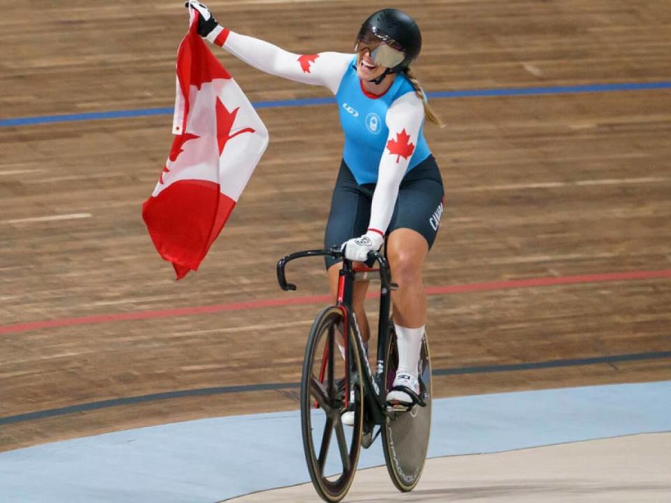 Athlete Kelsey Mitchell played soccer but was identified as a track cycling competitor by the RBC Training Ground program. She went on to win gold just three years later.  (Photo supplied by Dave Holland - image credit)